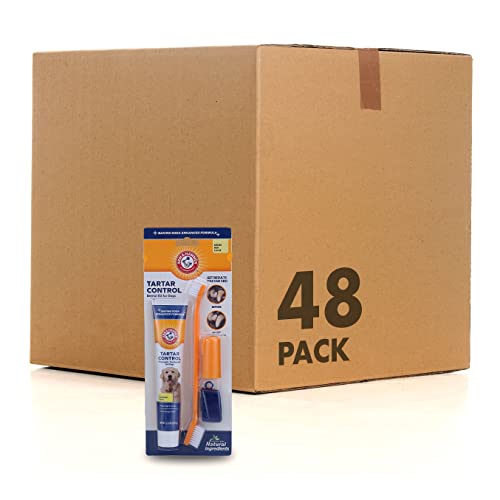 Arm & Hammer | Tartar Control Kit for Dogs | Toothpaste, Toothbrush & Finger Brush