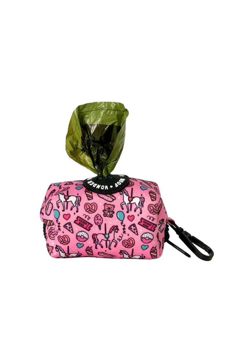 Pink Carnival Dog Waste Bag Holder