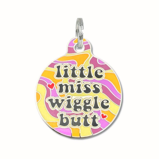 Little Miss Wiggle Butt - Pet ID Tag or Dog Collar Charm